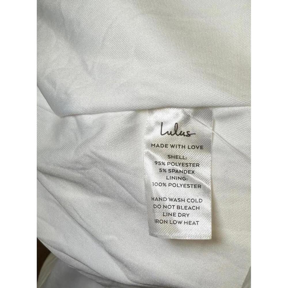 Lulu’s White Long Evening Dress with Button Back Detail, Medium NWOT - Picture 5 of 5